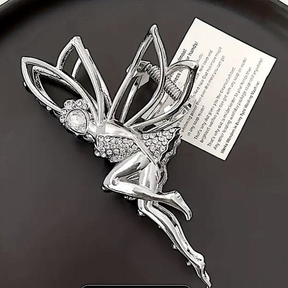 Silver Fairy Rhinestone Hair Claw Hair Accessory